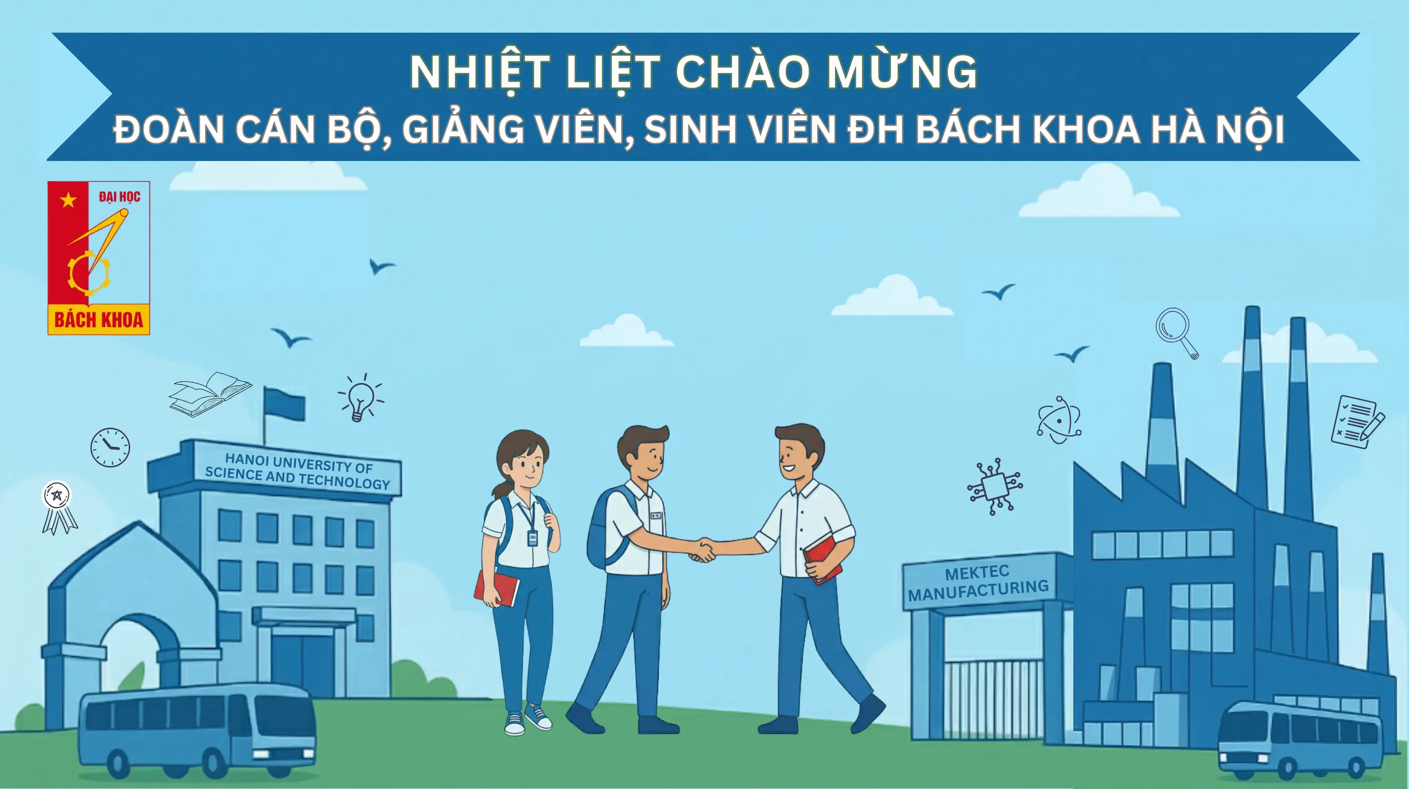 Sinh viên Đại học Bách Khoa tham quan và trải nghiệm tại Mektec Việt Nam